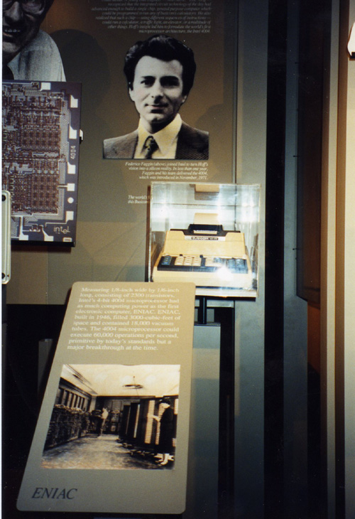 4004 Microprocessor Display at New Intel 
Museum (1992)